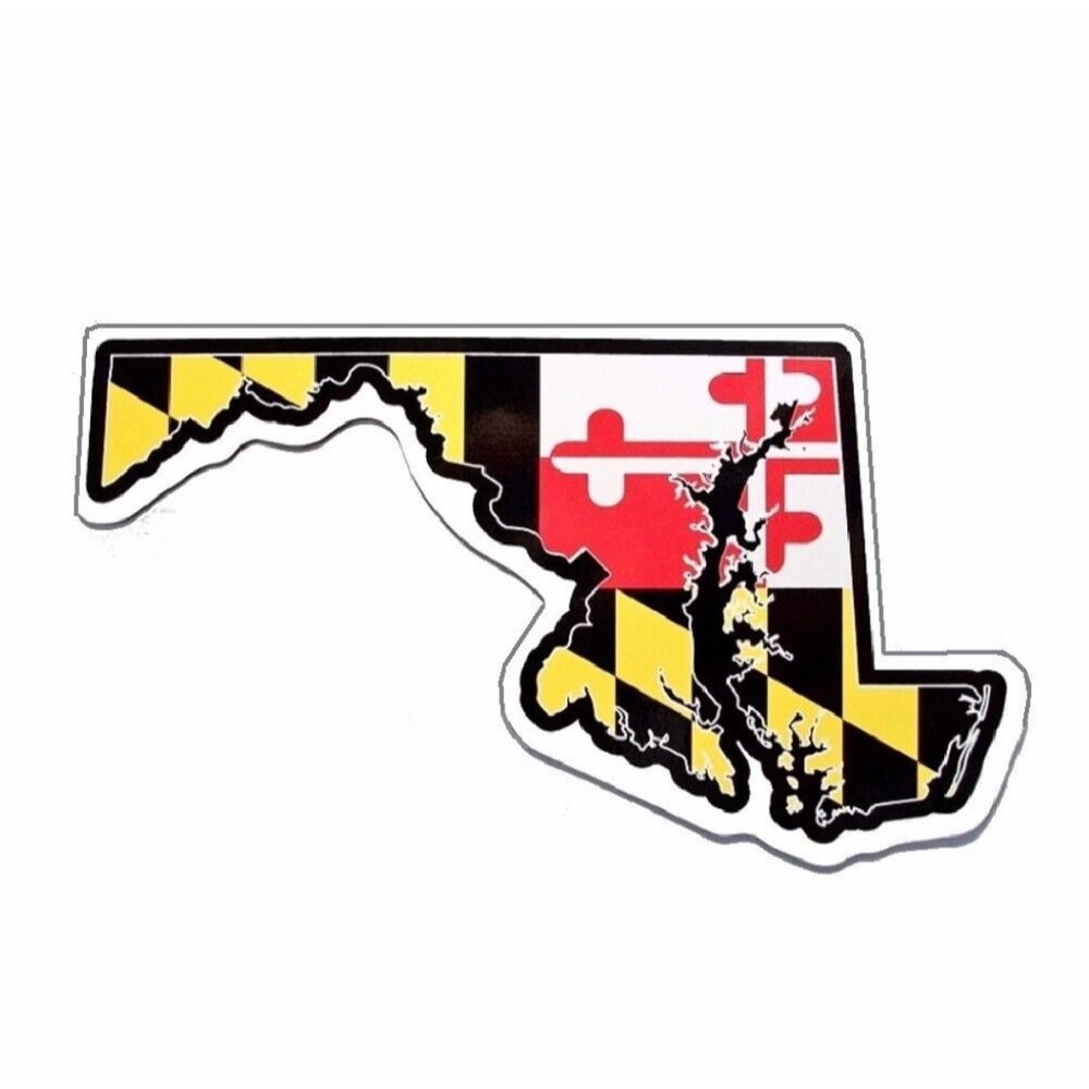 Maryland State Flag Car Refrigerator Die Cut Magnet - NEW Fast Ship